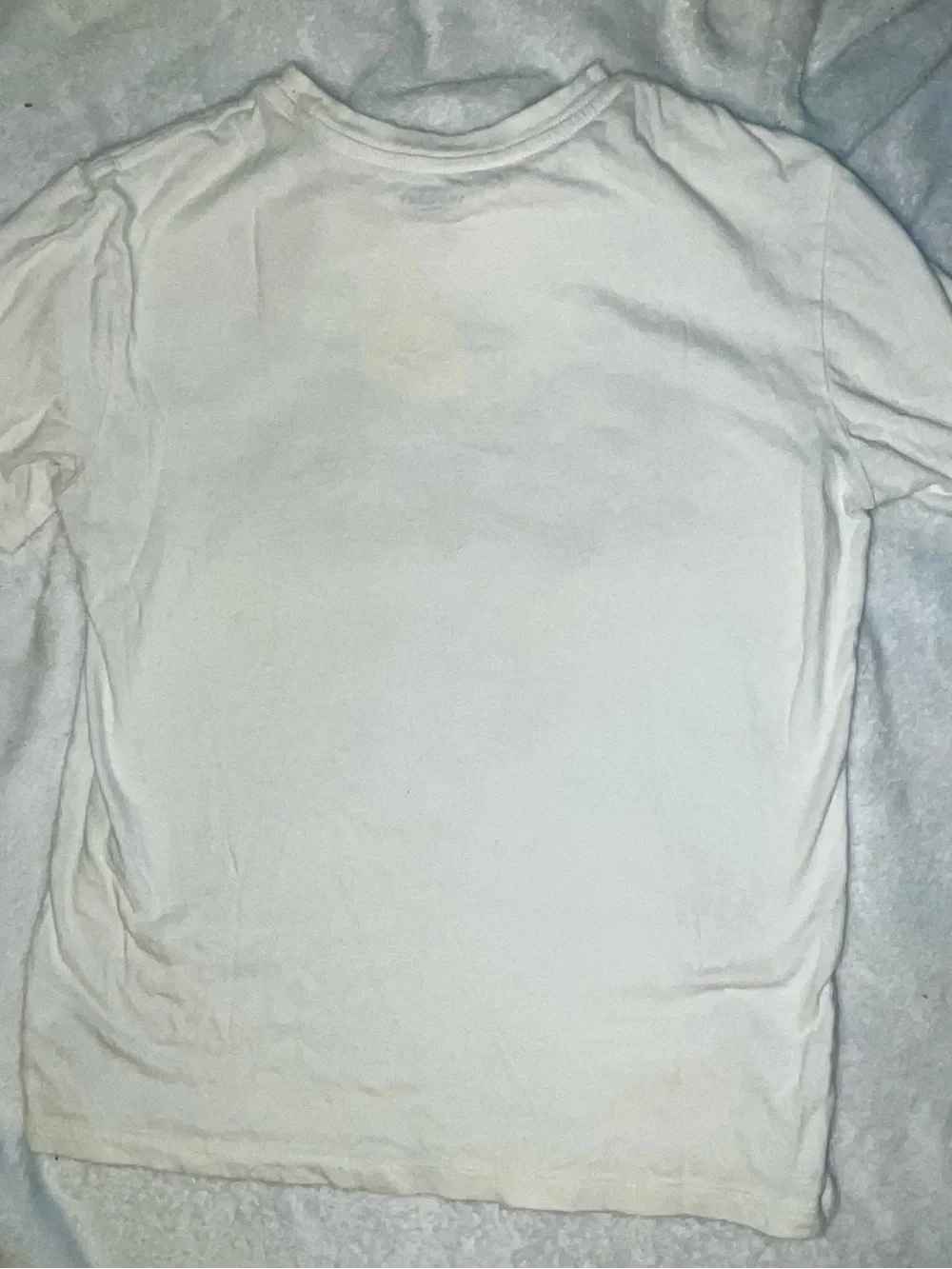 Old Navy White Tee with Navy Logo Print